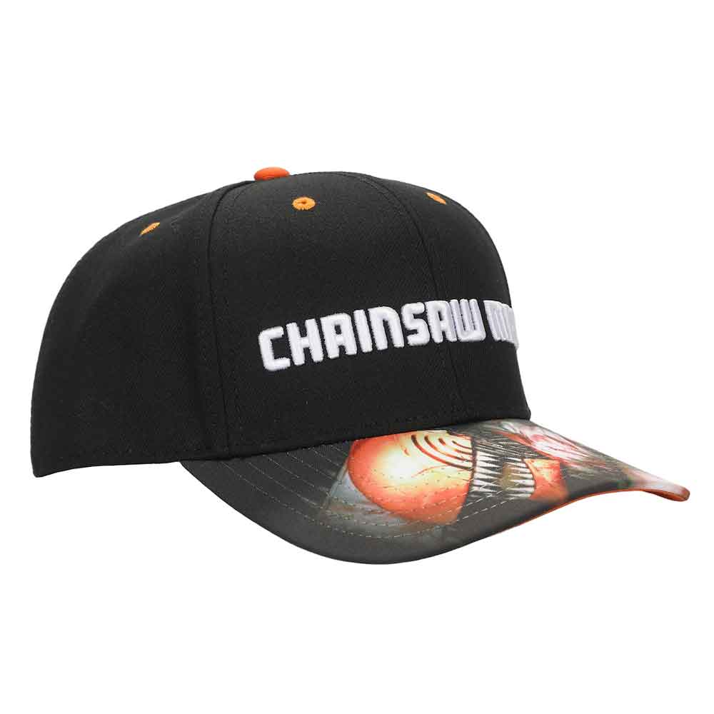 Chainsaw Man | Raised Logo Embroidered Curved Bill Snapback