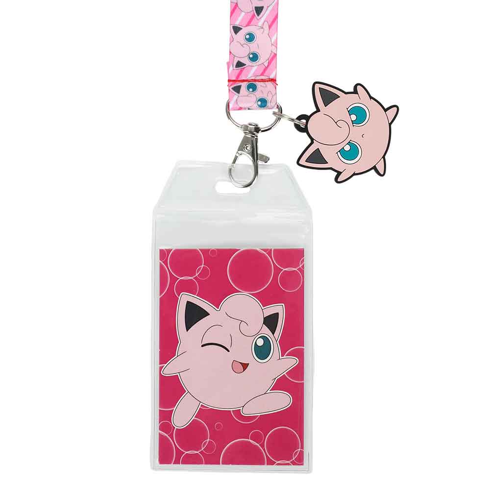 Pokemon | Jigglypuff Lanyard with Rubber ID Holder