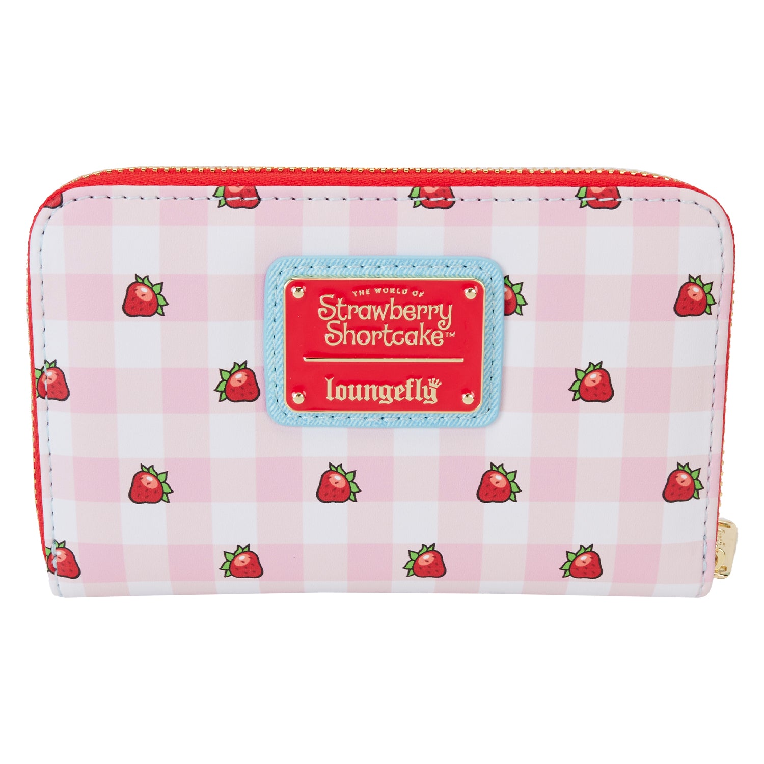 Strawberry Shortcake | Denim and Plaid Zip Around Wallet