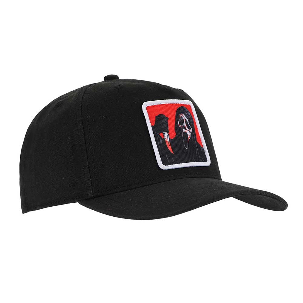 Scream | Ghost Face Sublimated Patch Pre-Curved Snapback Hat