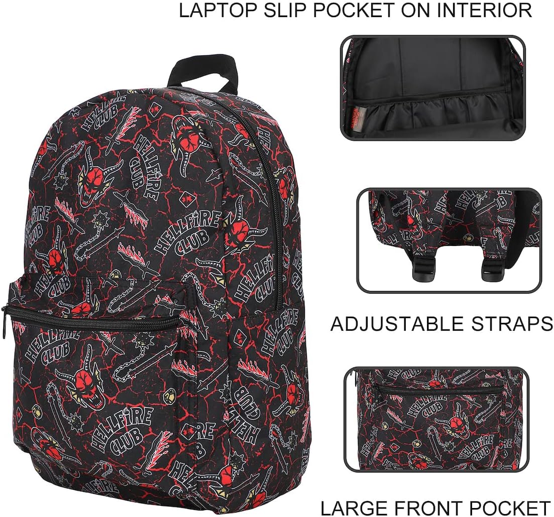 Stranger Things | Hellfire Club All-Over Print Laptop Backpack