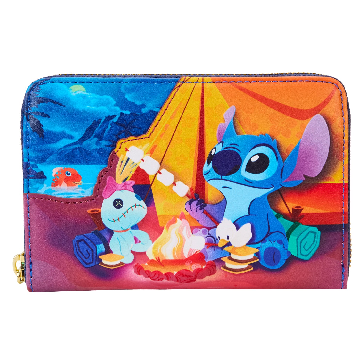 Disney | Lilo and Stitch Camping Cuties Zip Around Wallet