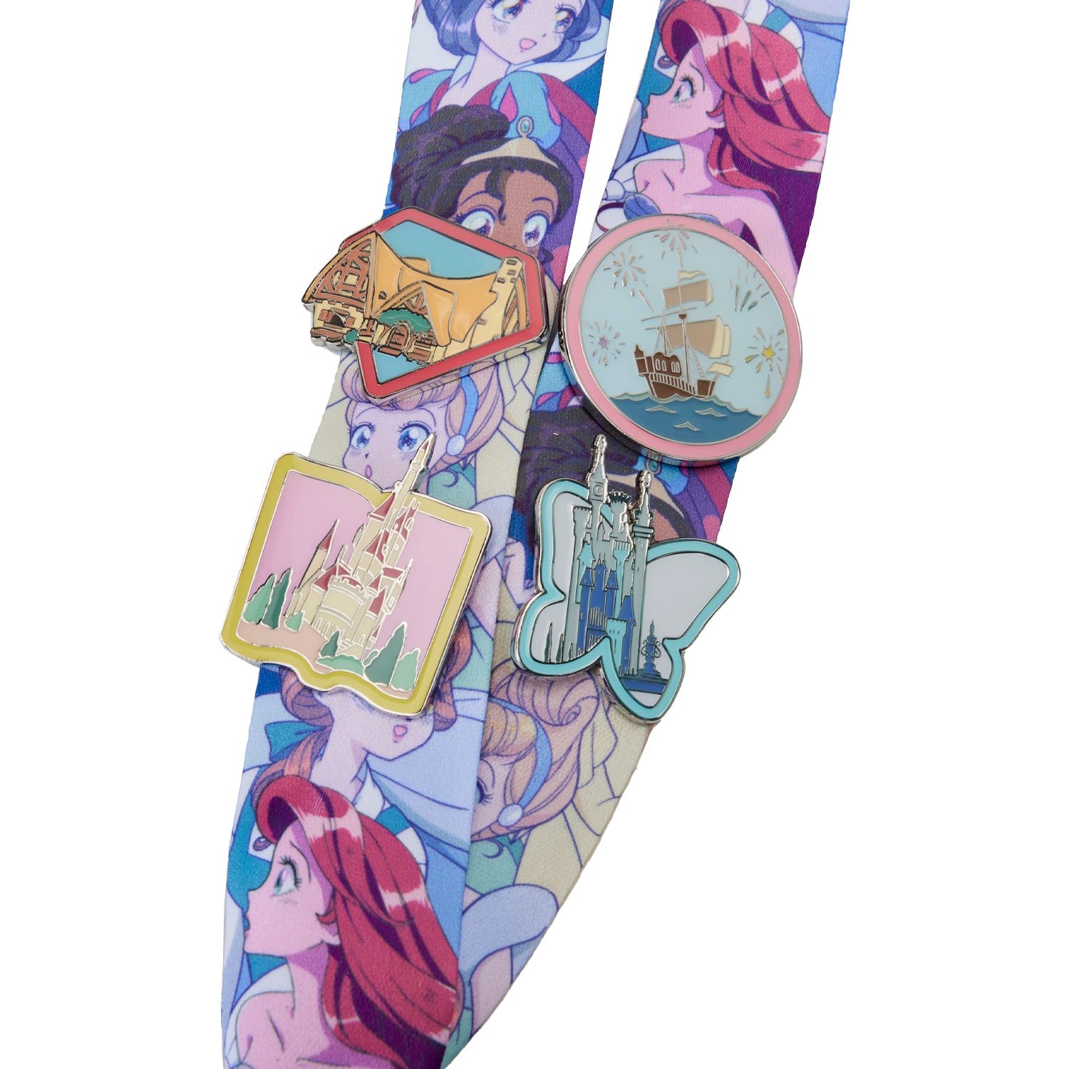 Disney | Manga Style Princesses Lanyard with Card Holder