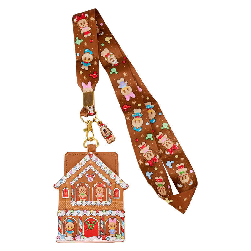 Disney | Mickey and Friends Gingerbread House Lanyard with Cardholder