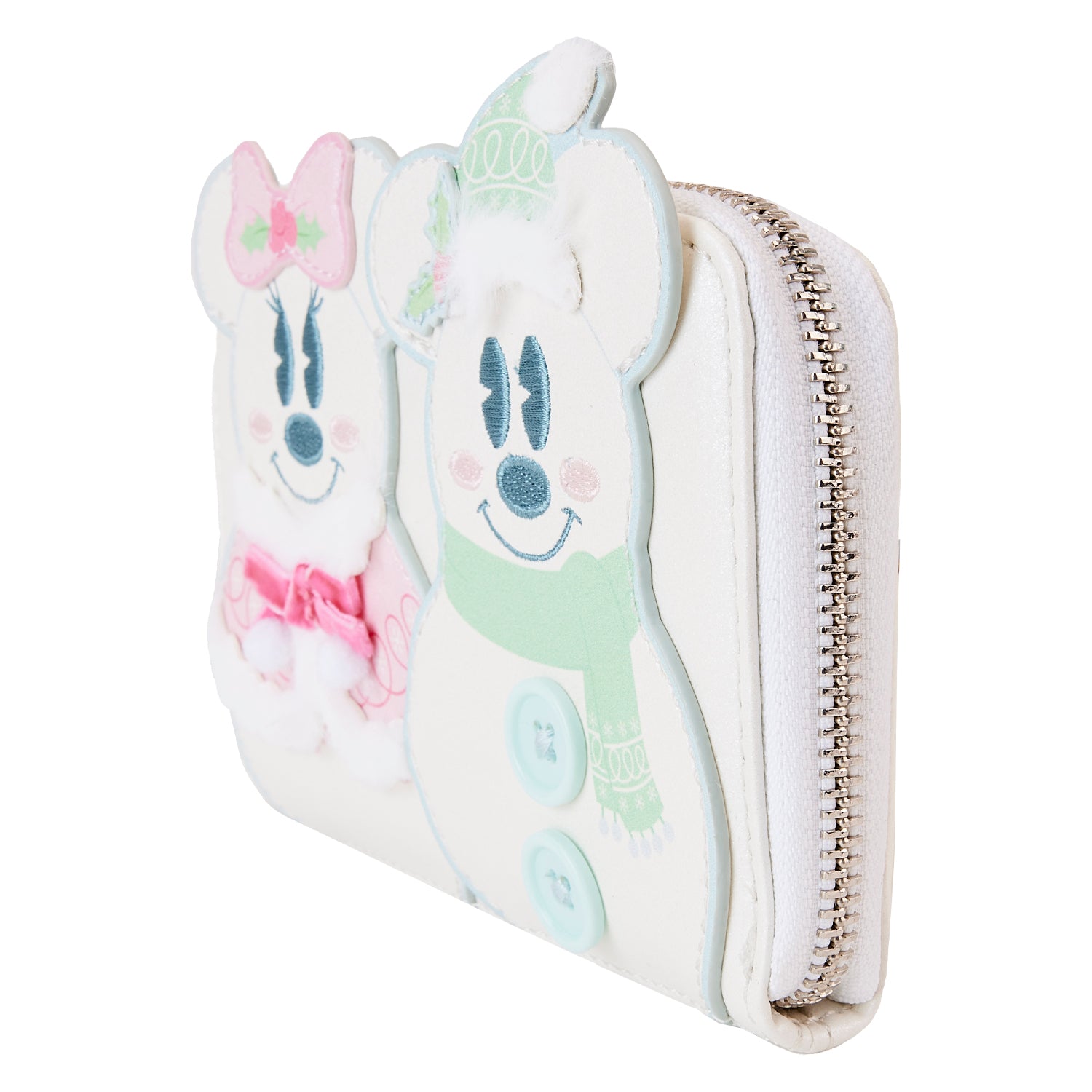 Disney | Minnie Mouse Pastel Figural Snowman Zip Around Wallet