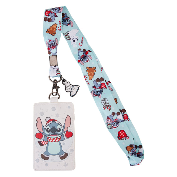 Disney | Lilo and Stitch Holiday Snow Angel Lanyard with Cardholder