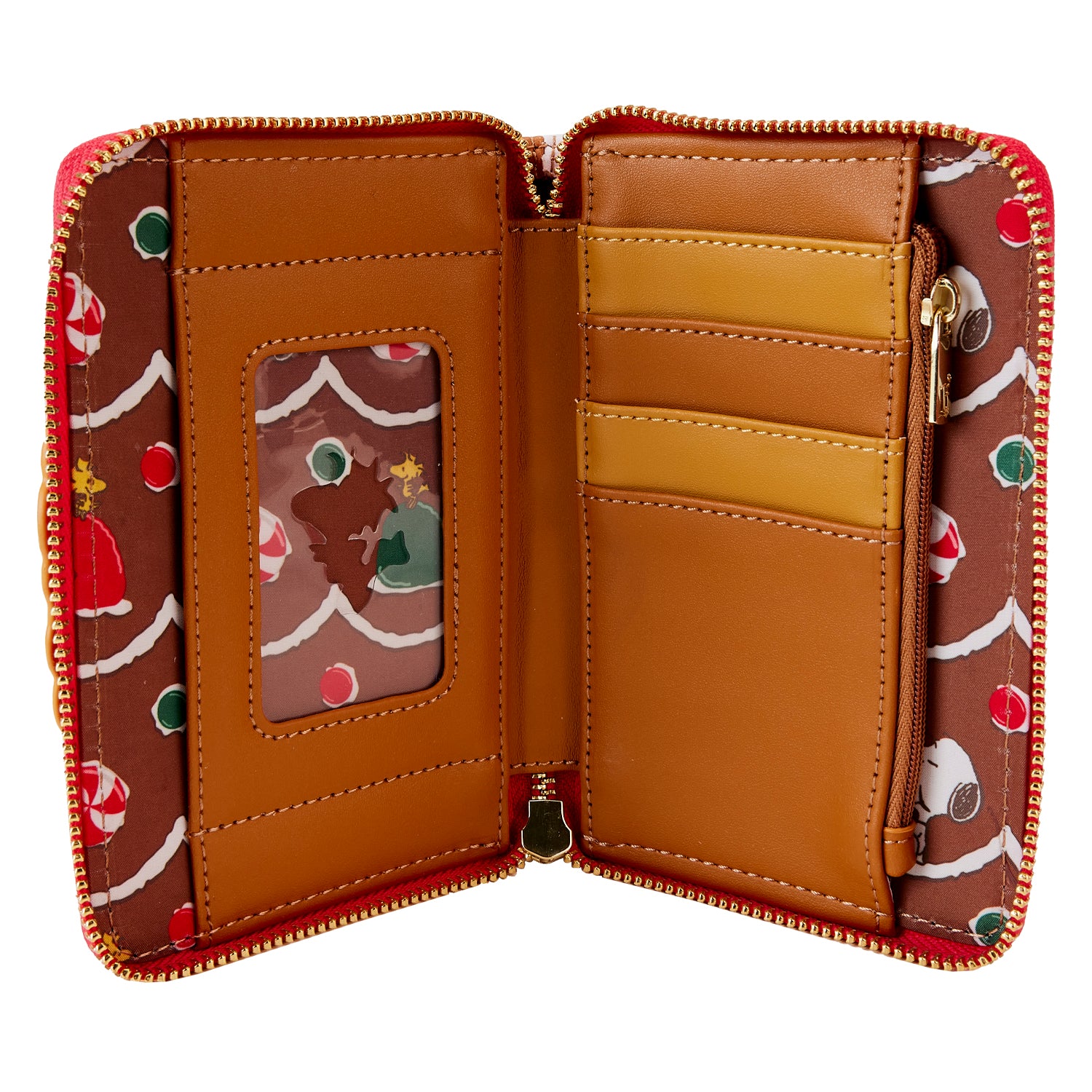 Peanuts | Snoopy Gingerbread Wreath Zip Around Wallet