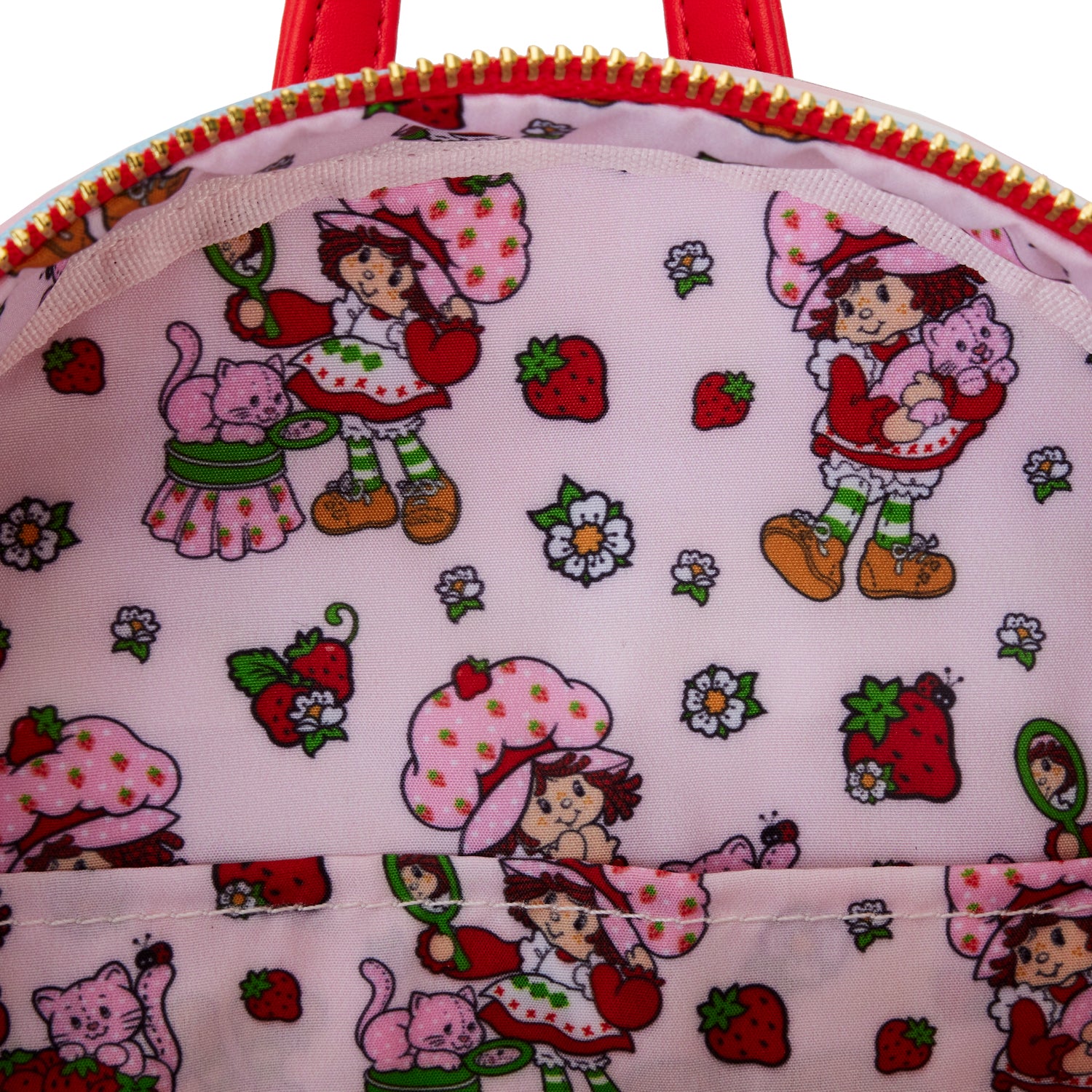 Strawberry Shortcake | Denim Pocket Mini Backpack
