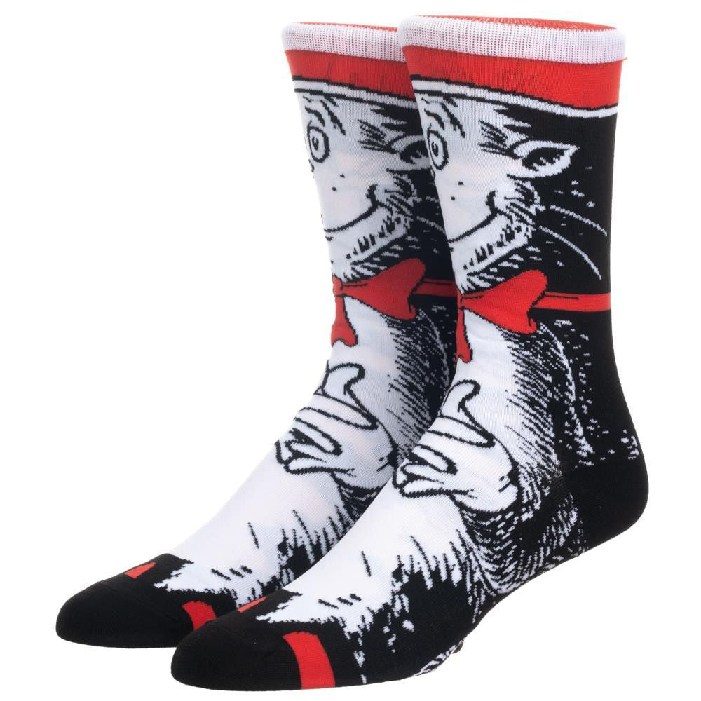 Dr. Seuss | Cat In The Hat 360 Character Crew Socks