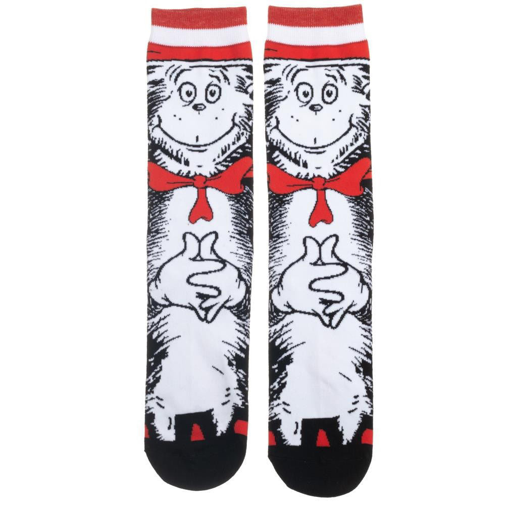 Dr. Seuss | Cat In The Hat 360 Character Crew Socks