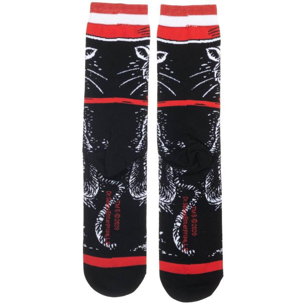 Dr. Seuss | Cat In The Hat 360 Character Crew Socks