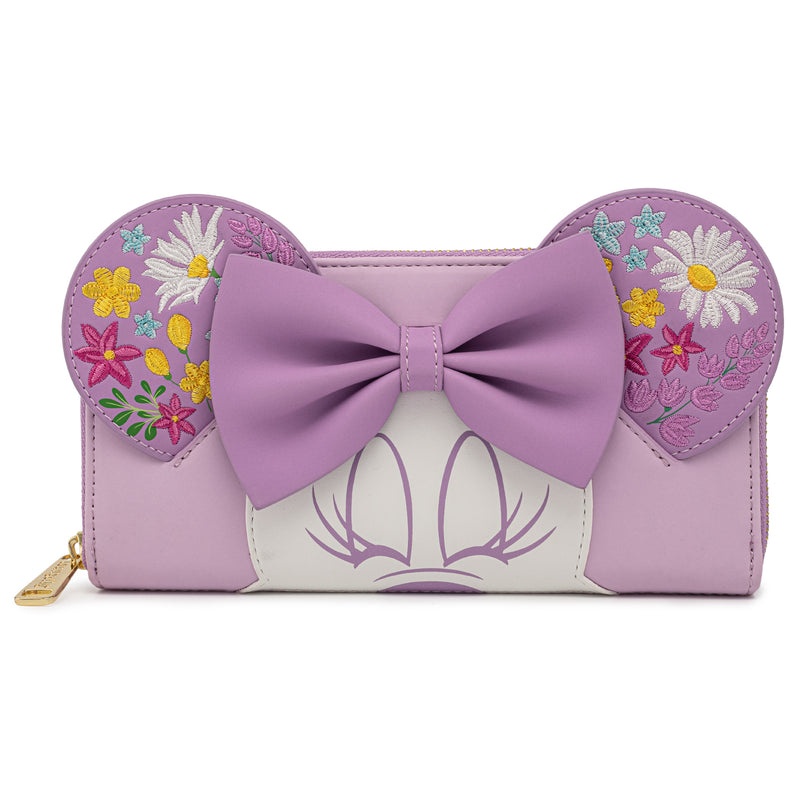 Disney | Minnie Mouse Holding Flowers Zip Around Wallet