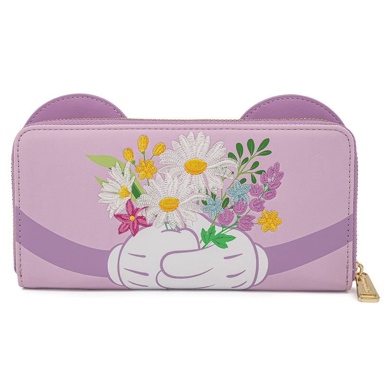 Disney | Minnie Mouse Holding Flowers Zip Around Wallet