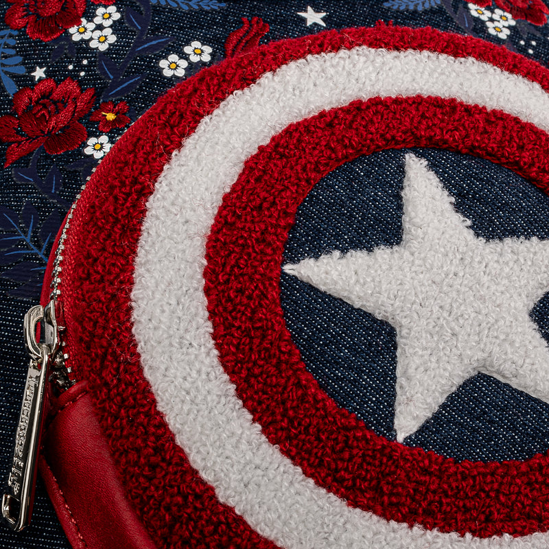 Marvel | Captain America 80th Anniversary Floral Shield Mini Backpack