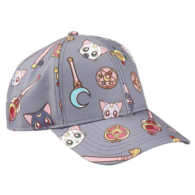 Sailor Moon | Luna and Artemis All Over Print Pre-Curved Snapback