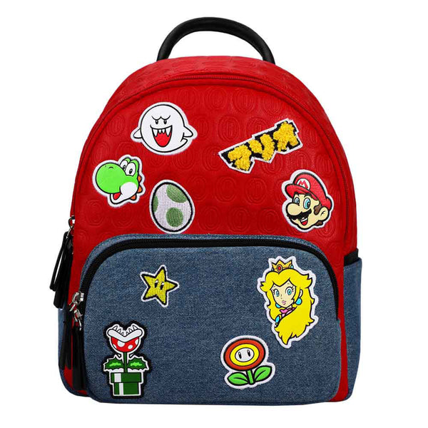 Nintendo | Super Mario Icon Patches Embossed Mini Backpack