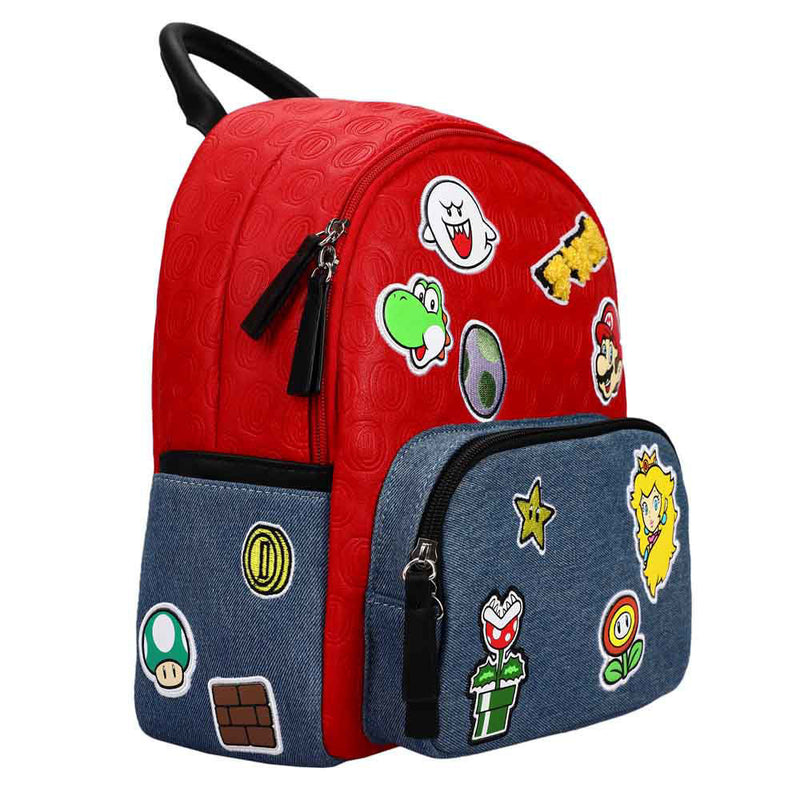 Nintendo | Super Mario Icon Patches Embossed Mini Backpack