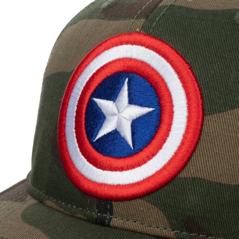 Marvel | Captain America Camo Pre-Curved Bill Snapback