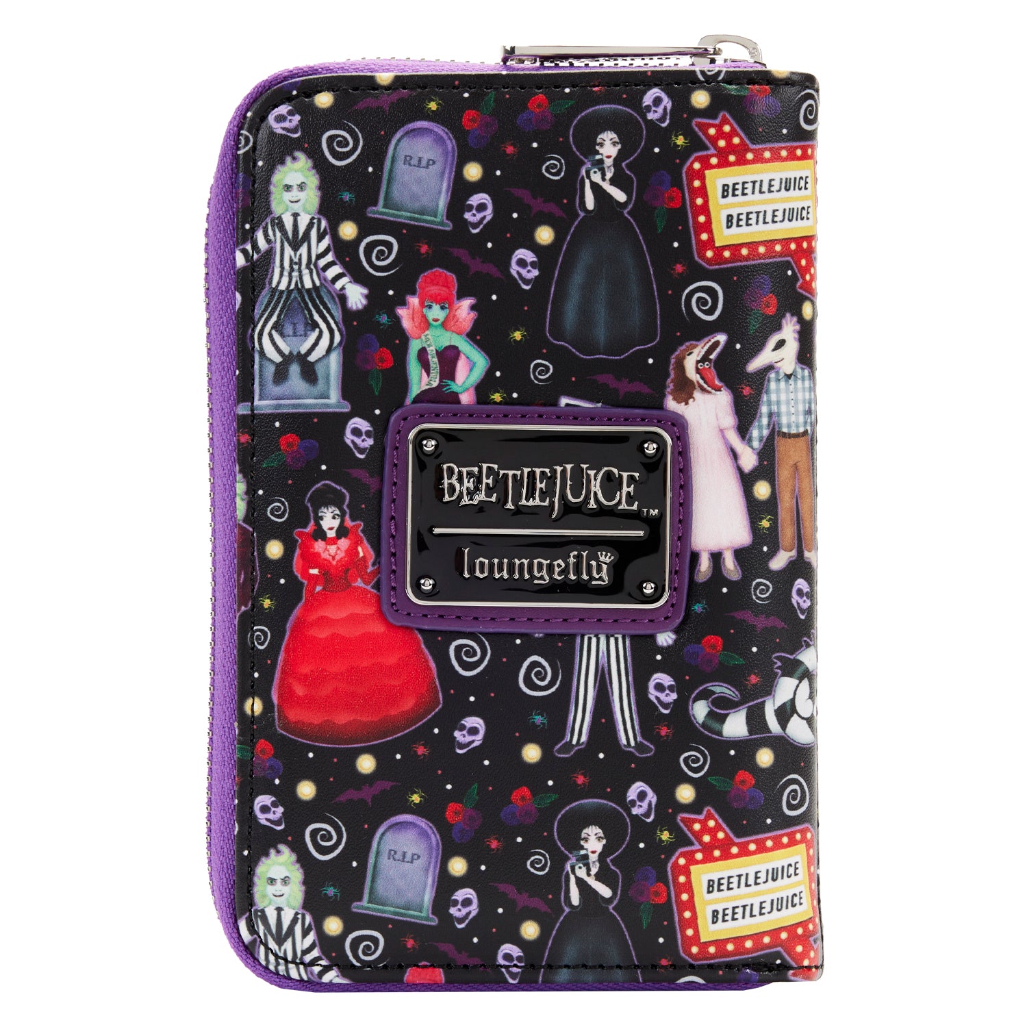 Beetlejuice | Icons All Over Print Zip Around Wallet