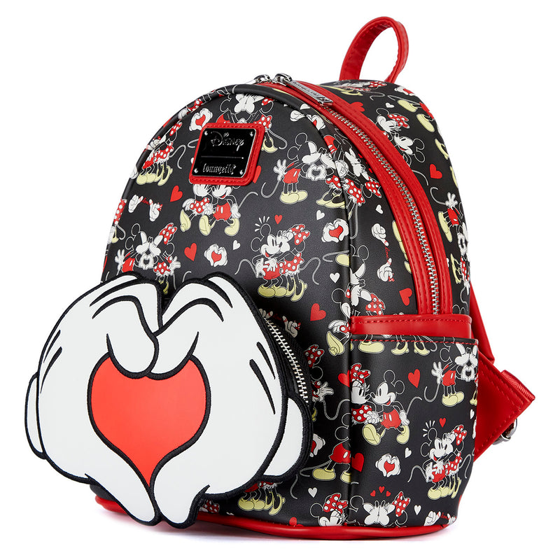 Disney | Mickey and Minnie Mouse Valentine's Day Heart Hands Mini Backpack