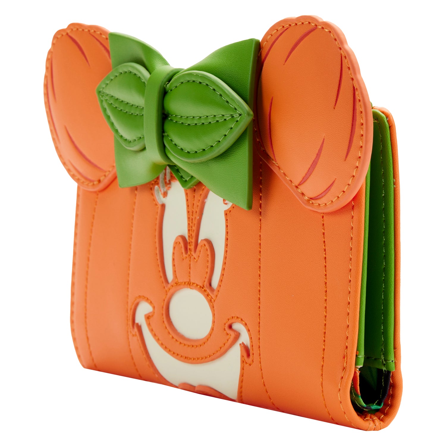 Disney | Minnie Mouse Pumpkin Glow Face Button Flap Wallet