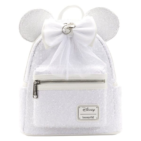 Minnie Mouse Face Bows Allover Print Backpack