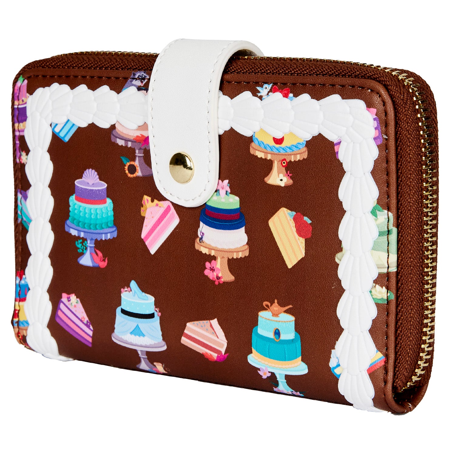 Disney | Sweets Collection Princess Cakes All Over Print Button Flap Wallet