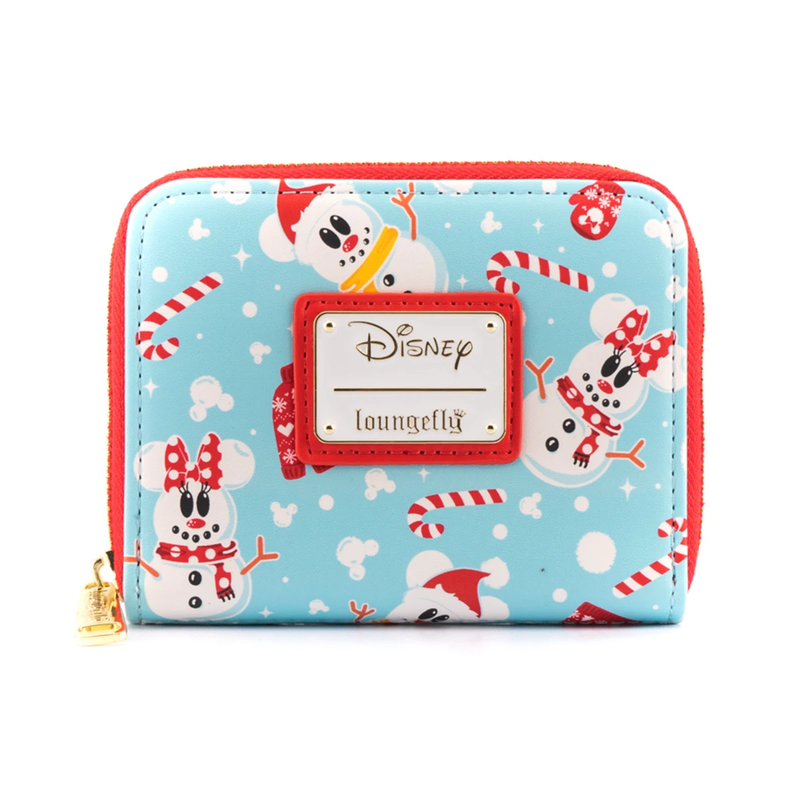 Disney | Mickey Minnie Snowman All Over Print Zip Around Wallet