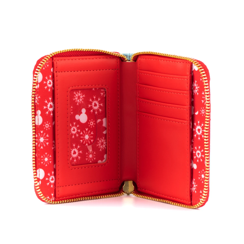 Disney | Mickey Minnie Snowman All Over Print Zip Around Wallet