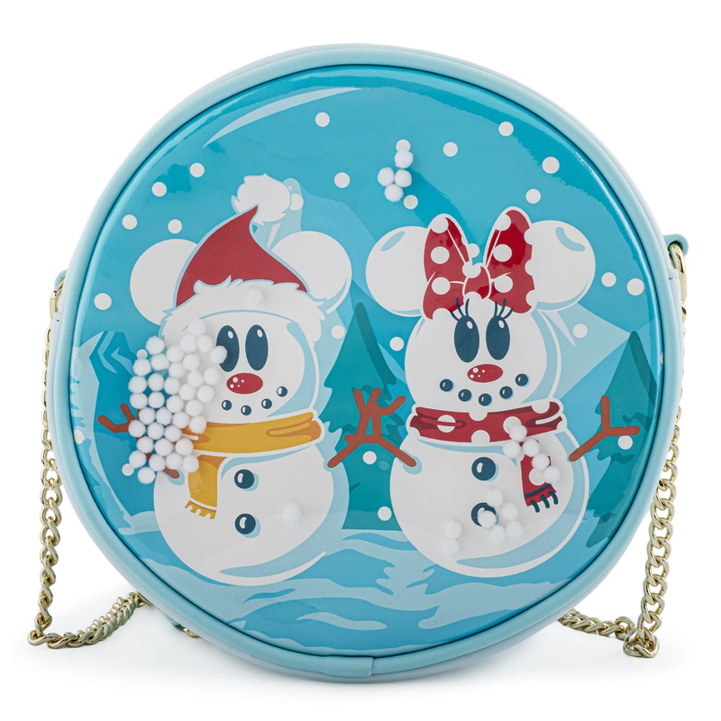 Disney | Snowman Mickey Minnie Snow Globe Crossbody