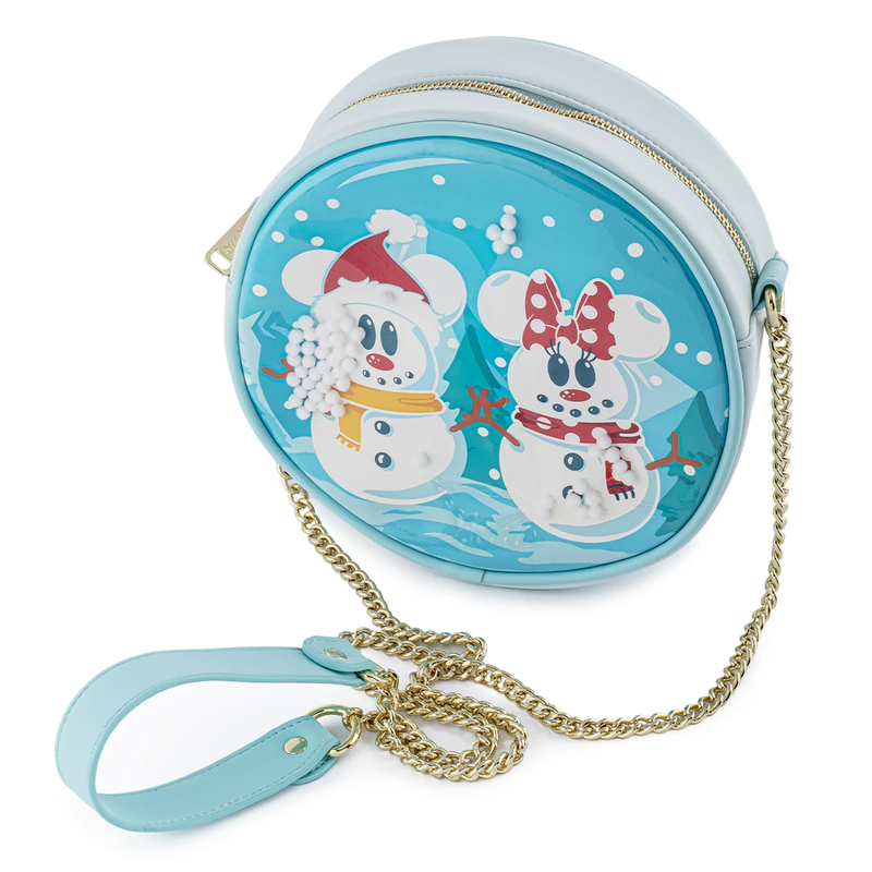 Disney | Snowman Mickey Minnie Snow Globe Crossbody