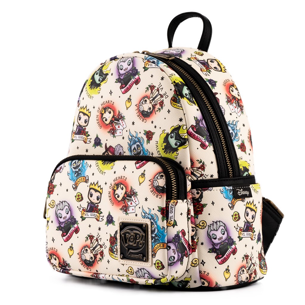 Loungefly x Disney Villains Mini Backpack Handbag All-Over Print Cruel –  Open and Clothing