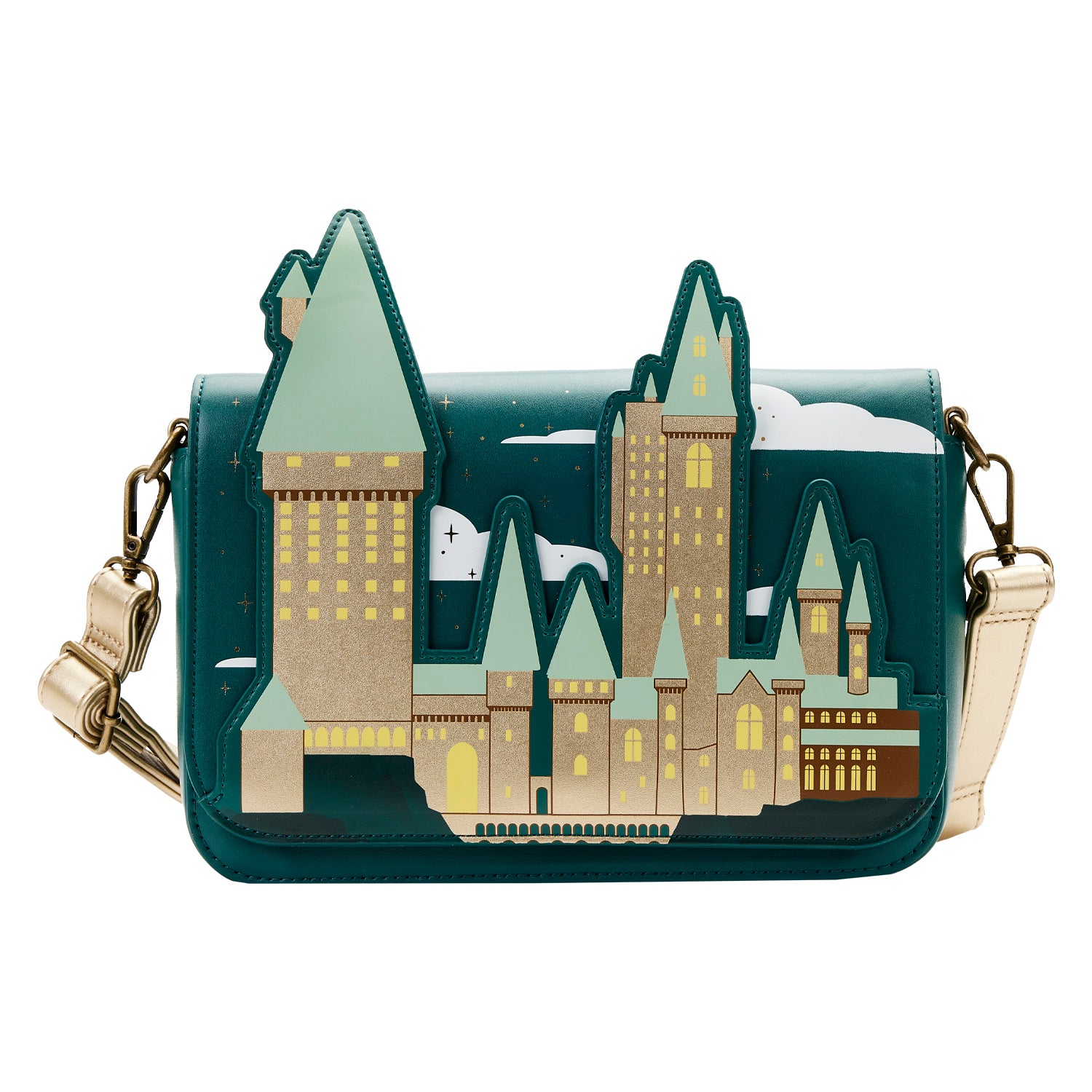 Harry Potter | Golden Hogwarts Castle Crossbody With Coin Purse
