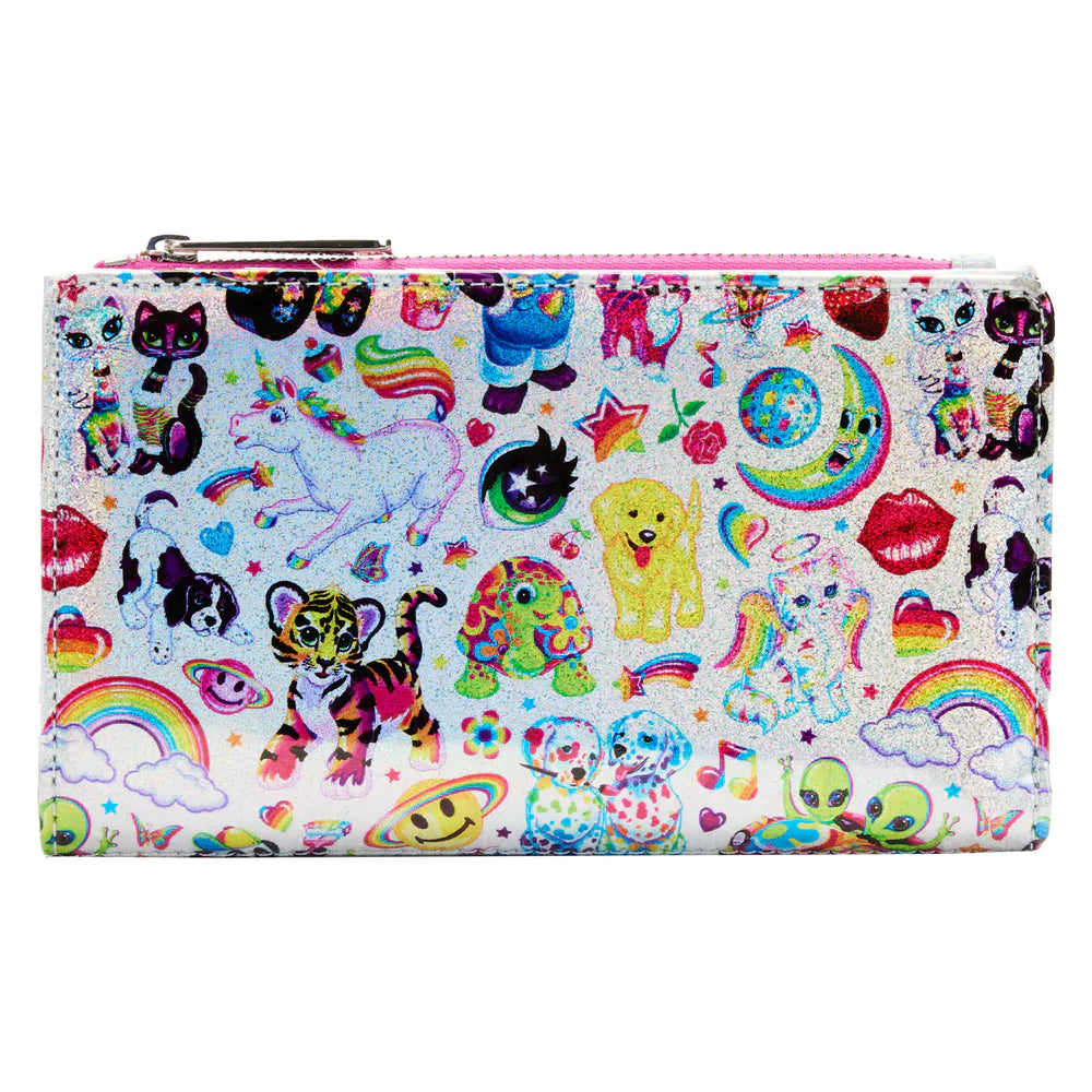 Lisa Frank | Iridescent All Over Print Button Snap Wallet