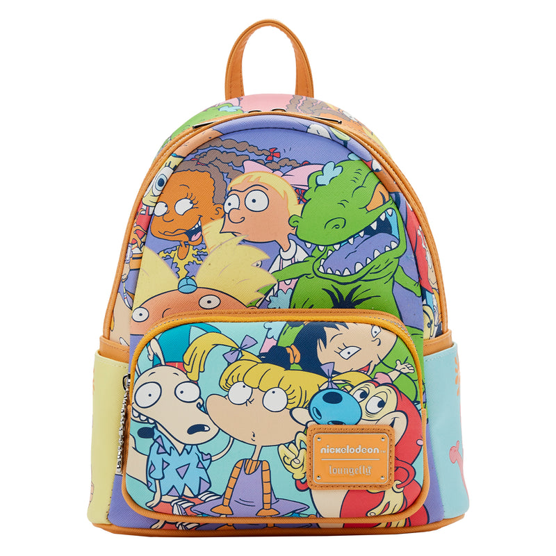 Nickelodeon | 90s Colorblock All Over Print Mini Backpack