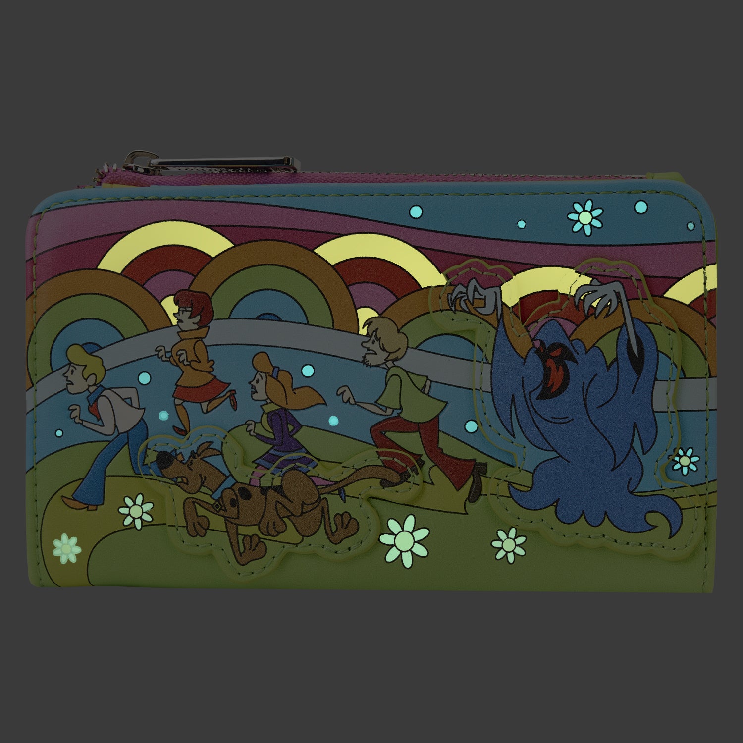 Scooby Doo | Psychedelic Monster Chase Glow-In-The-Dark Button Snap Wallet
