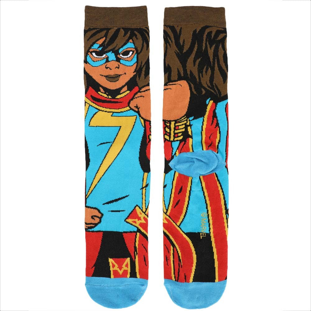 Marvel  Ms. Marvel Kamala Khan 360 Character Crew Socks
