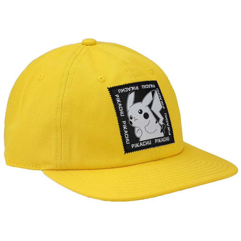 Pokemon | Pikachu Woven Patch Flat Bill Dad Hat